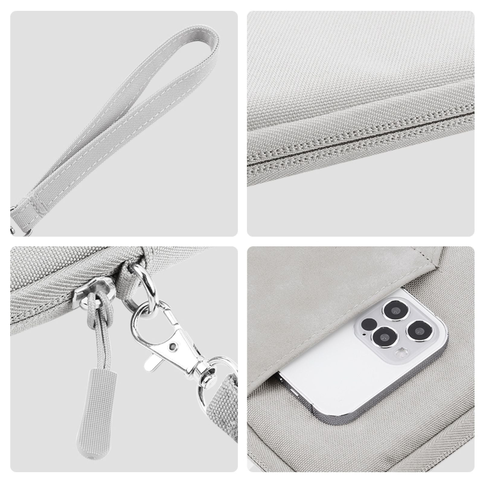 Uniqkart HWL7017 Shockproof Carry Case for iPad mini 7.9-8.4 inch Scratch Resistant Tablets Zippered Sleeve Bag with Outer Pouch - Light Grey Uniqkart HWL7017 Shockproof Carry Case for iPad mini 7.9-8.4 inch Scratch Resistant Tablets Zippered Sleeve Bag with Outer Pouch - Light Grey